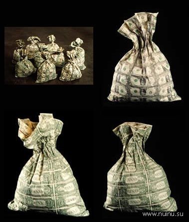 Скульптуры из денег (13 фото)